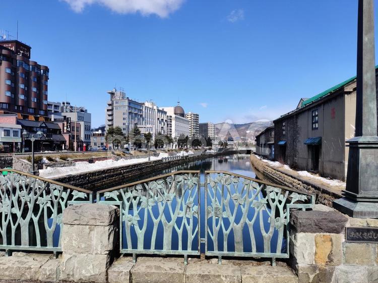 小樽運河(無人) 街並み,風景,町並みの写真素材