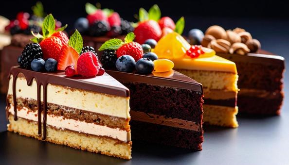 ケーキのリズムが描く美味しい並び ケーキのリズムが描く美味しい並びの写真