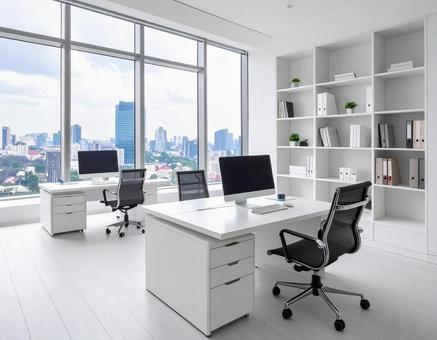  無人のオフィス内観の写真