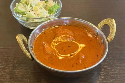 バターチキンカレー バターチキンカレー,チキン,ネパールの写真素材