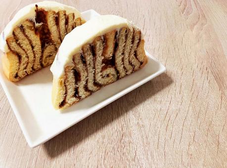 美味しそうなシナモンロール シナモンロール,ロールパン,パンの写真素材