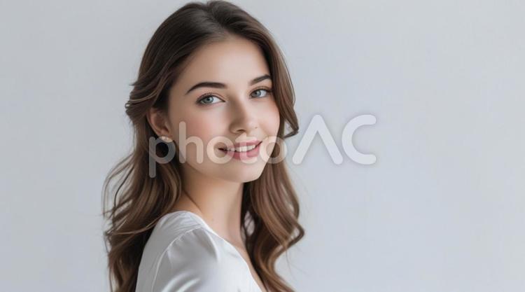 若くて美しい外国人女性のポートレート 若い,女性,美人の写真素材