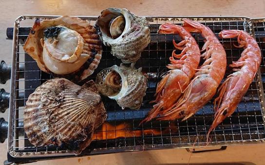 浜焼き 浜焼き 海鮮,浜焼き,バーベキューの写真素材