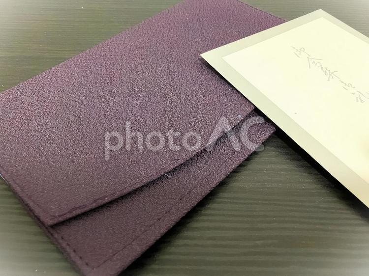 袱紗と会葬御礼 袱紗,会葬御礼,会葬礼状の写真素材