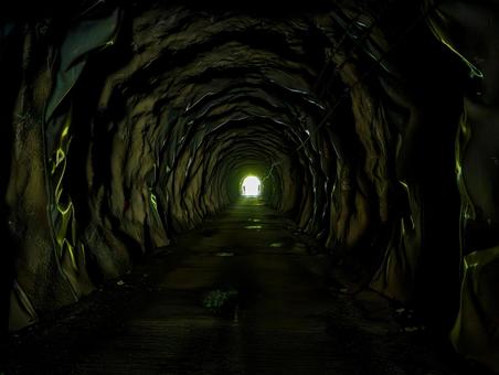 岩崩隧道（ユーシン渓谷） 風景,ユーシン渓谷,渓谷の写真素材