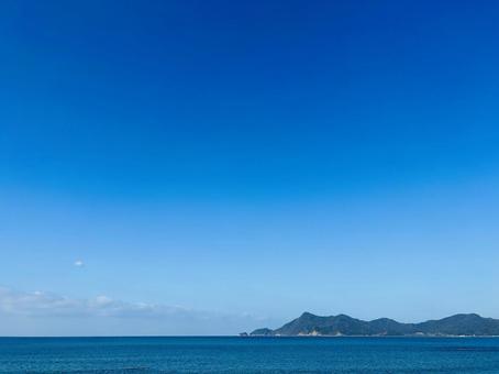 山口の海 日本海,青空,海の写真素材
