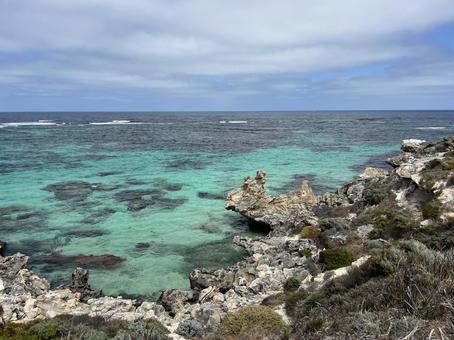 リトルサーモンベイ リトルサーモンベイ ロットネスト,島,パースの写真素材