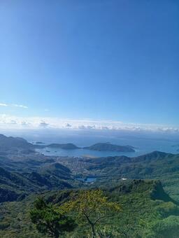 小豆島の風景 山,空,風景の写真素材