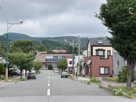 洞爺駅方面へ 洞爺駅方面へ 洞爺,北海道,洞爺駅の写真素材