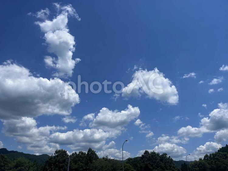 ＰＡから撮った空2 山,自然,絶景の写真素材