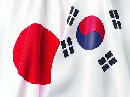 AI作成 日本と韓国の国旗 AI作成 日本と韓国の国旗の写真