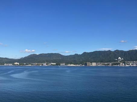 Photo, sea, seto inland sea, hiroshima, 