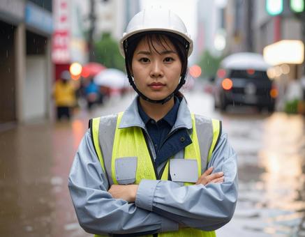 災害派遣・都市洪水に立ち向かう現場責任者 災害派遣・都市洪水に立ち向かう現場責任者の写真