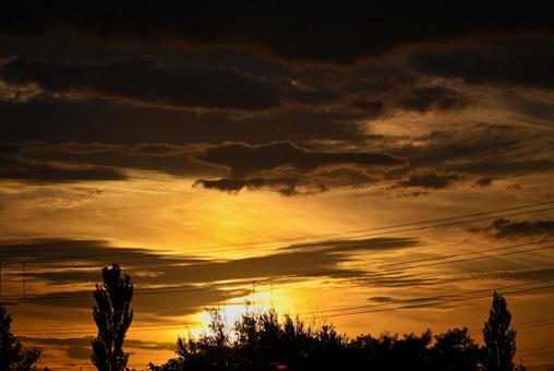 夕焼け 2025/8/18 夕焼け 2025/8/18 夕焼け,夕暮れ,夕方の写真素材