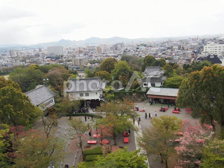 犬山城天守からの景色 建築,家,町の写真素材