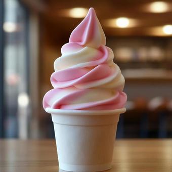 美味しそうなソフトクリーム 美味しそうなソフトクリームの写真
