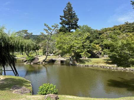 奈良公園 奈良,公園,池の写真素材