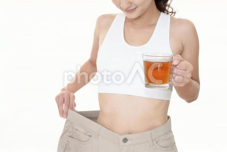 ダイエットに成功した女性 女性,女,健康の写真素材