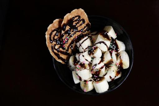 チョコバナナ チョコバナナ 食べ物,食品,食物の写真素材