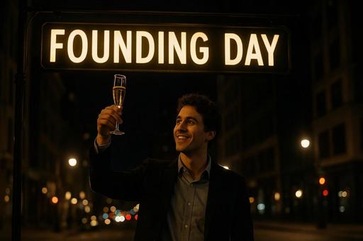 FOUNDINGDAYの祝杯 FOUNDINGDAYの祝杯の写真