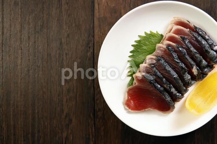 かつおのたたき和風盛り付け かつお,たたき,刺身の写真素材