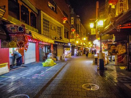 【兵庫県】神戸市・南京町 南京町,中華街,夜の写真素材