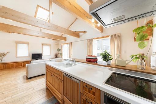 Country style kitchen and living room, JPG Country style kitchen and living room, 系统厨房, ^ h, 厨房, JPG