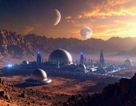 地球外惑星の双月 地球外惑星の双月の写真