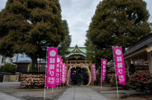 浅草・今戸神社で初詣 初詣,今戸神社,縁結びの写真素材
