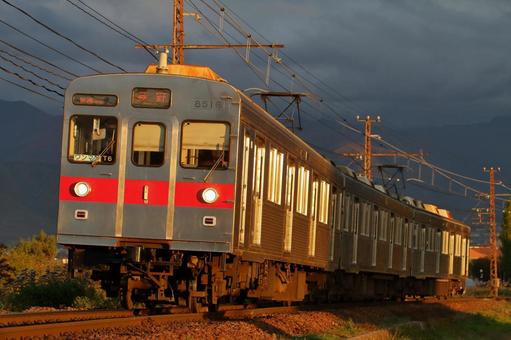 長野電鉄、8500系、T-6編成 長野電鉄,長電,8500系の写真素材
