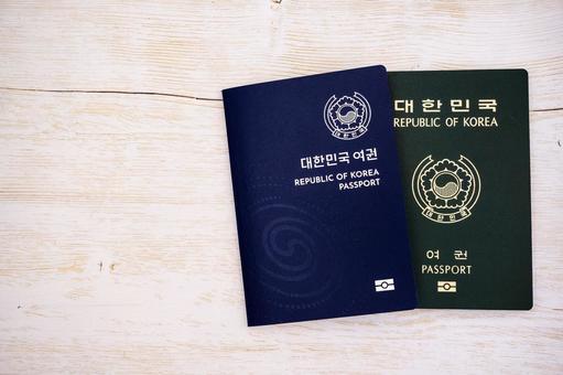 韓国パスポート 韓国パスポート パスポート,旅券,5年の写真素材