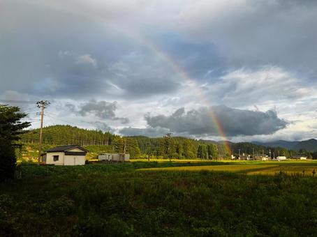 虹の風景 虹の風景の写真