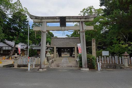 パワースポット　滋賀県　蜊江神社①　鳥居の写真