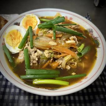 彩華風ニンニクラーメン 彩華風ニンニクラーメン 彩華ラーメン,旦那飯,男の料理の写真素材