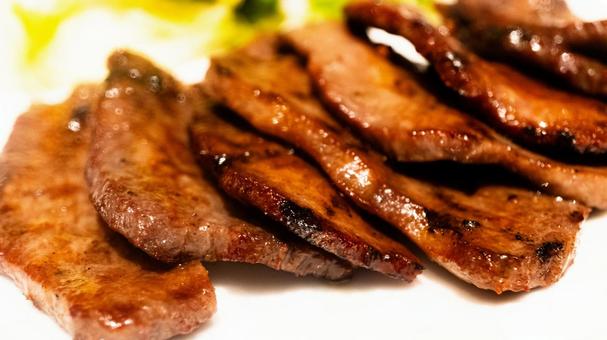 牛タン 牛タン 牛タン焼き,牛タン,タン塩の写真素材