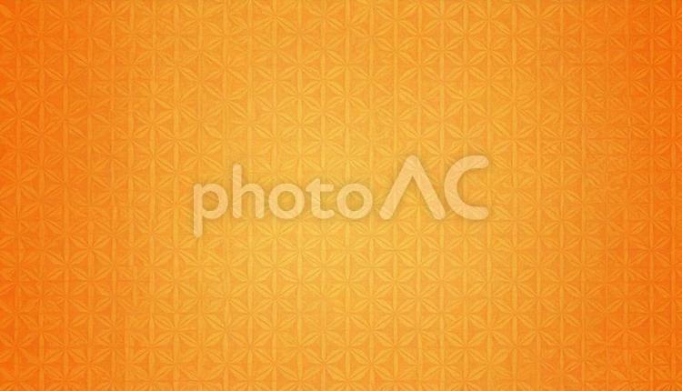 オレンジ　和柄　四角　背景 金,豪華,市松模様の写真素材