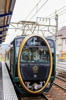 叡山電車　ひえい 叡山電車,ひえい,観光列車の写真素材