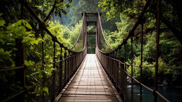 山の中の吊り橋1の写真