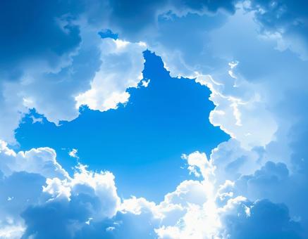 入道雲と青空の風景写真 入道雲と青空の風景写真の写真