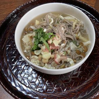 温蕎麦〜きのこと野菜 温蕎麦〜きのこと野菜 麺,蕎麦,温そばの写真素材