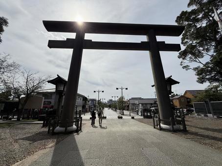 鹿島神宮　大鳥居 鹿島神宮,神社,茨城県の写真素材