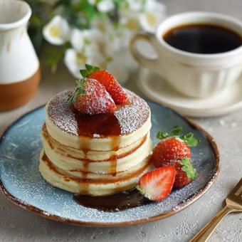 パンケーキとコーヒー-1 パンケーキとコーヒー-1の写真