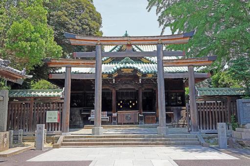 Photo, ushima shrine, old village shrine, the main guardian deity of the honjo area, 