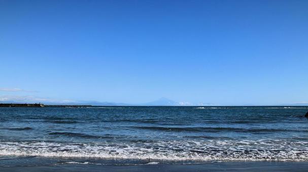 秋の海と空と富士山 秋の海と空と富士山 海,富士山,秋の写真素材