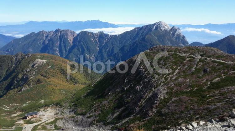 日本　山梨　仙丈ケ岳 日本,山梨,仙丈ケ岳の写真素材