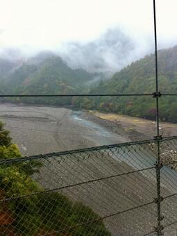 Photo, gueri, suspension bridge, using one's chopsticks to jump from side dish to side dish without pausing to eat rice in between (a breach of etiquette), 