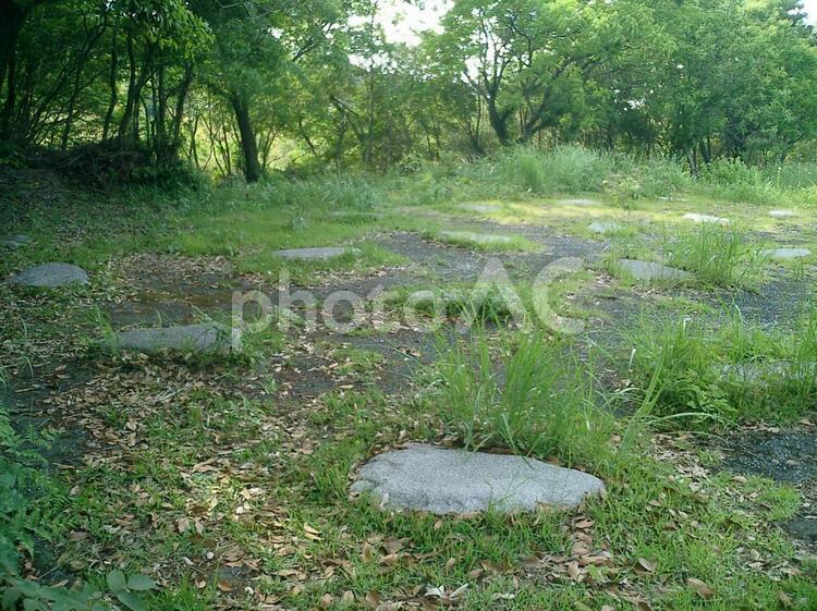 大野城主城原礎石群 大野城,大野城市,福岡県の写真素材