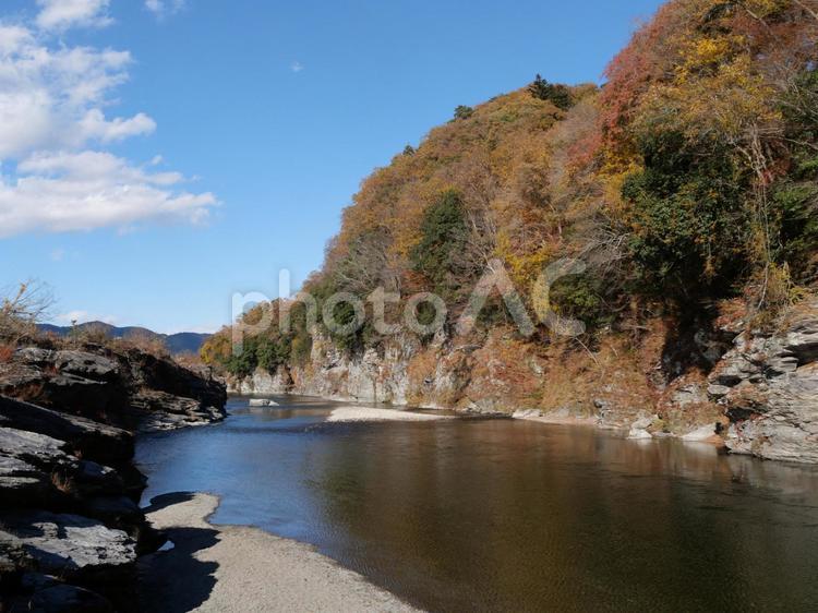 秋の長瀞渓谷7 長瀞,長瀞渓谷,秩父の写真素材