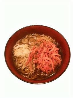 紅生姜天ぷらそば そば,紅生姜,ランチの写真素材