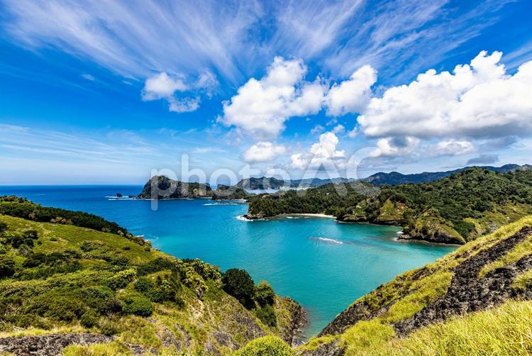 小笠原諸島　中山峠展望台から望む絶景 父島,小笠原諸島,小笠原の写真素材